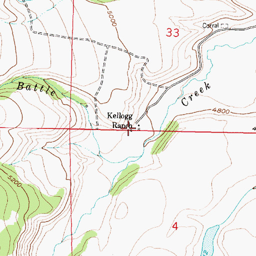 Topographic Map of Elizabeth Post Office (historical), MT
