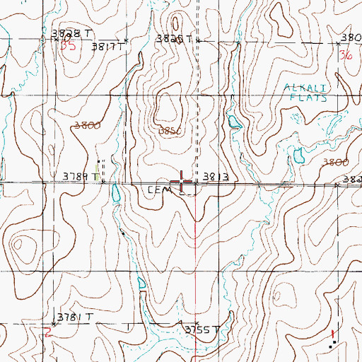 Topographic Map of Beck (historical), MT