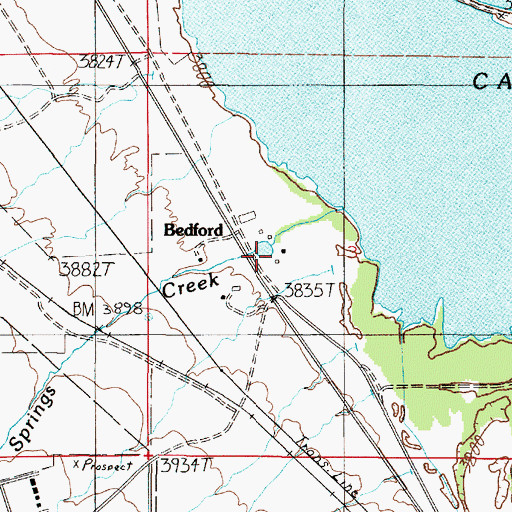 Topographic Map of Bedford Post Office (historical), MT