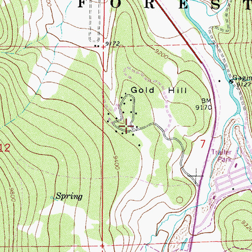 Topographic Map of Gold Hill, CO