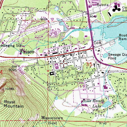 Topographic Map of Frisco, CO
