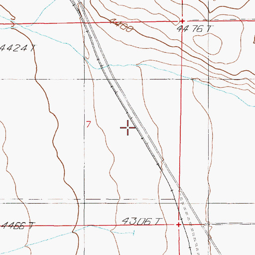 Topographic Map of Harris Spur (historical), MT
