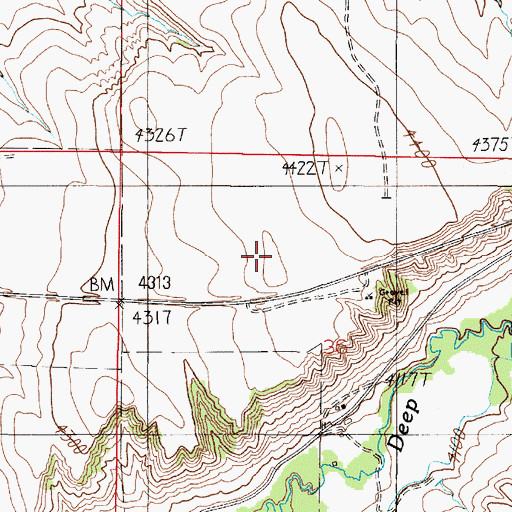 Topographic Map of Deep Creek (historical), MT