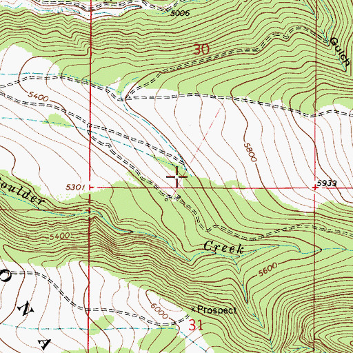 Topographic Map of Boulder (historical), MT