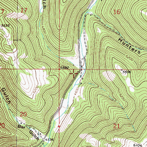 Topographic Map of Blackwells (historical), MT