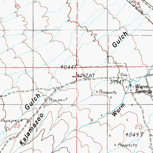 Topographic Map of Springville (historical), MT
