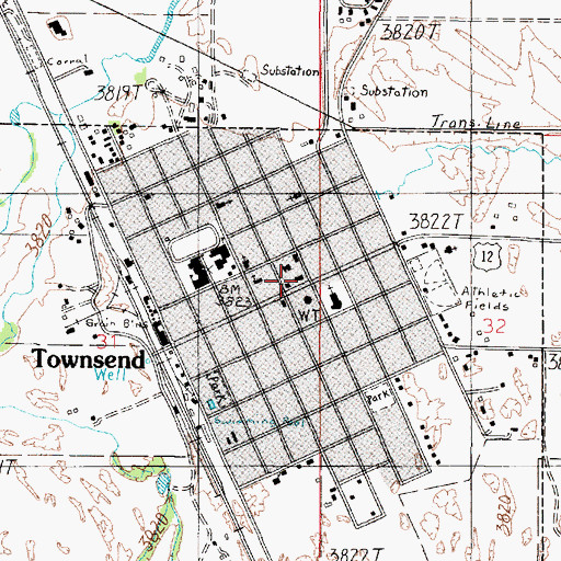 Topographic Map of Broadwater County Sheriff's Office, MT