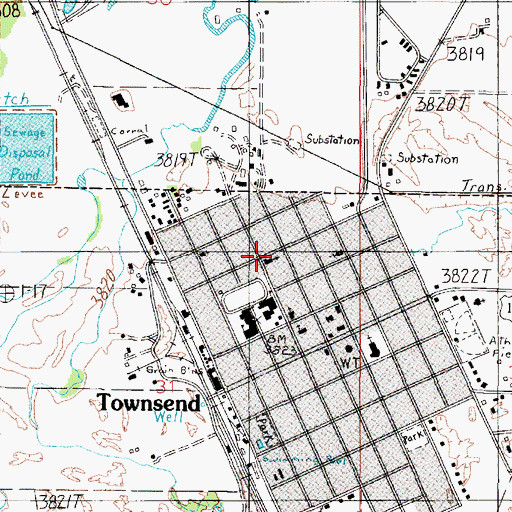 Topographic Map of Saint John Episcopal Church, MT