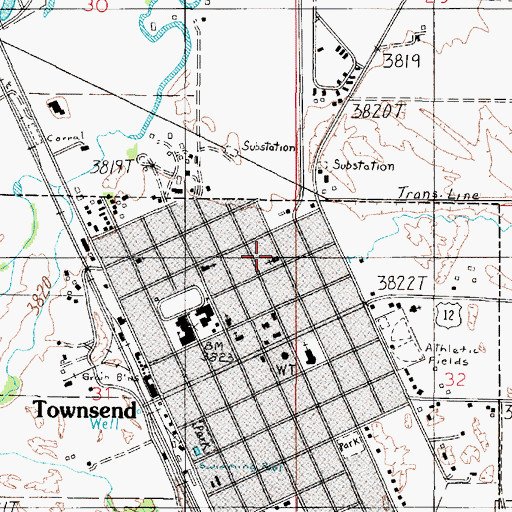 Topographic Map of Shepherd of the Valley Lutheran Church, MT