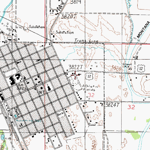 Topographic Map of The Church of Jesus Christ of Latter Day Saints, MT