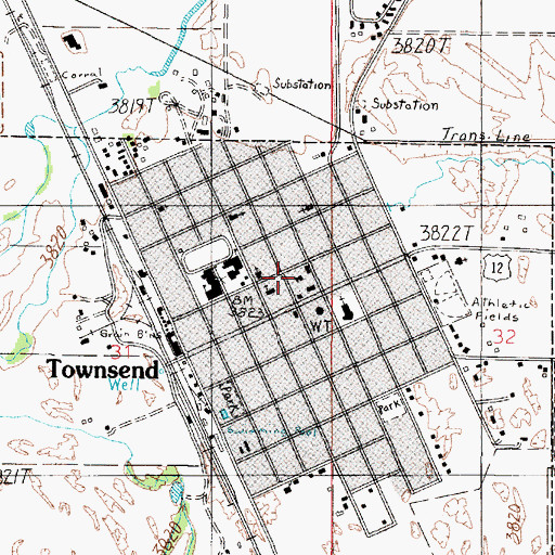 Topographic Map of Broadwater Health Center, MT