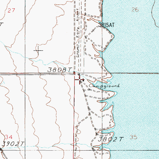 Topographic Map of Silos Campground, MT