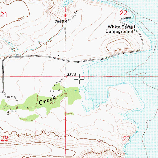 Topographic Map of Beaver Creek Cemetery (historical), MT