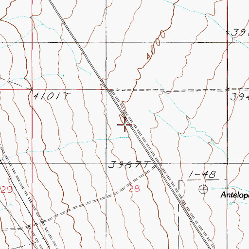 Topographic Map of Thars Gold in Them Thar Hills Historical Marker, MT
