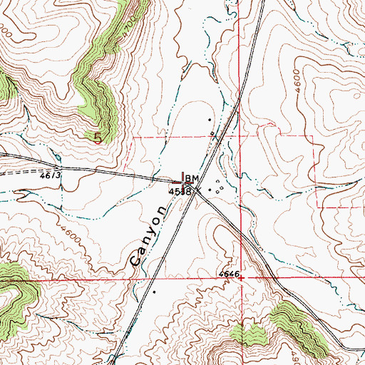 Topographic Map of Kibbey Cemetery, MT