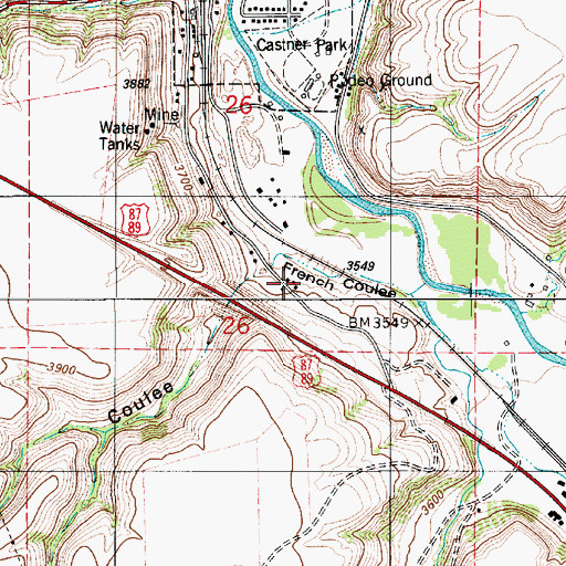 Topographic Map of Beltane Post Office (historical), MT