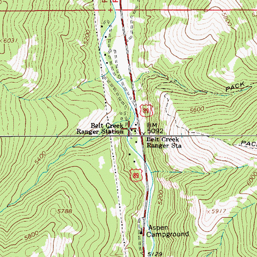 Topographic Map of Benton (historical), MT