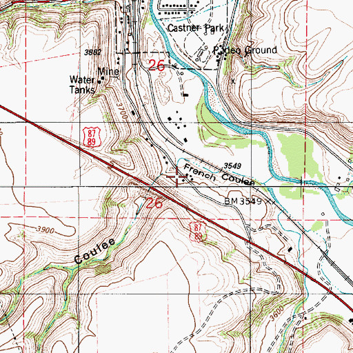 Topographic Map of Belton (historical), MT