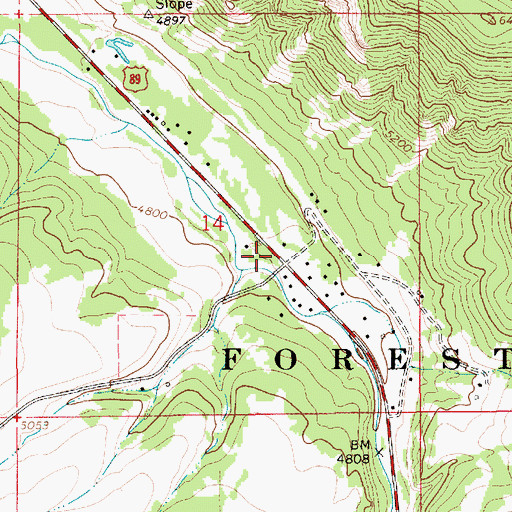 Topographic Map of DAV Park, MT