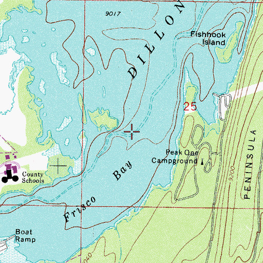 Topographic Map of Miners Creek, CO