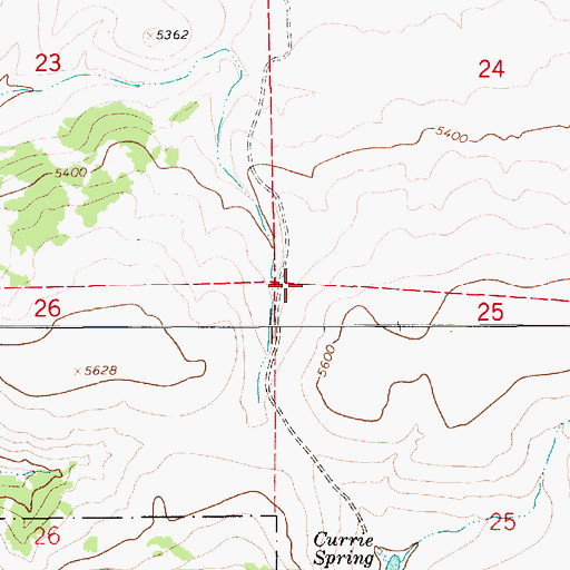 Topographic Map of Monarch Cemetery, MT