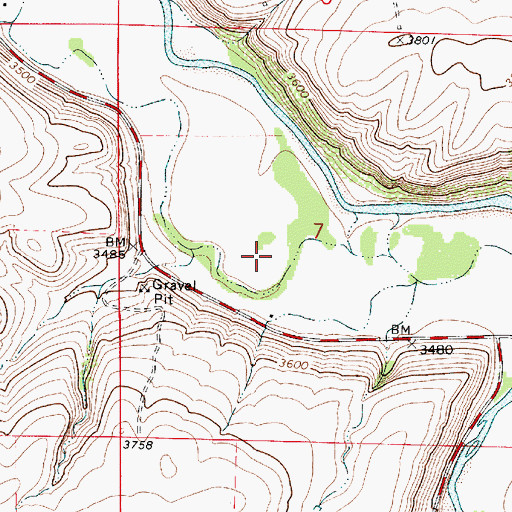 Topographic Map of Orr Post Office (historical), MT