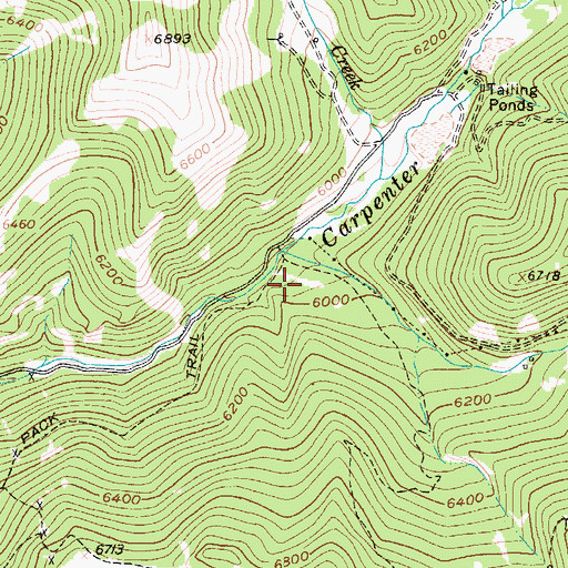 Topographic Map of Montezuma (historical), MT