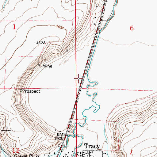 Topographic Map of Lockray (historical), MT
