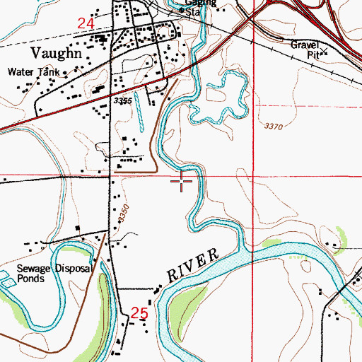 Topographic Map of Leavings (historical), MT