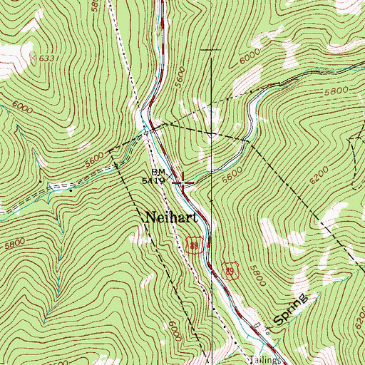 Topographic Map of Jericho (historical), MT