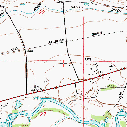 Topographic Map of Ida Post Office (historical), MT