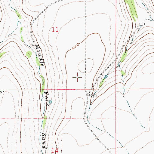 Topographic Map of Houskin Post Office (historical), MT