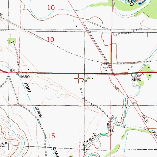 Topographic Map of Hepler Post Office (historical), MT