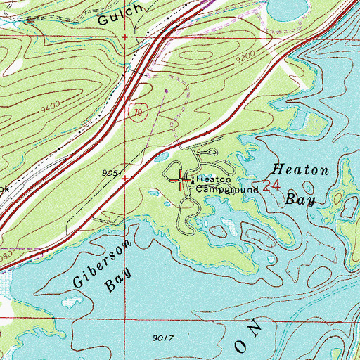 Topographic Map of Heaton Campground, CO
