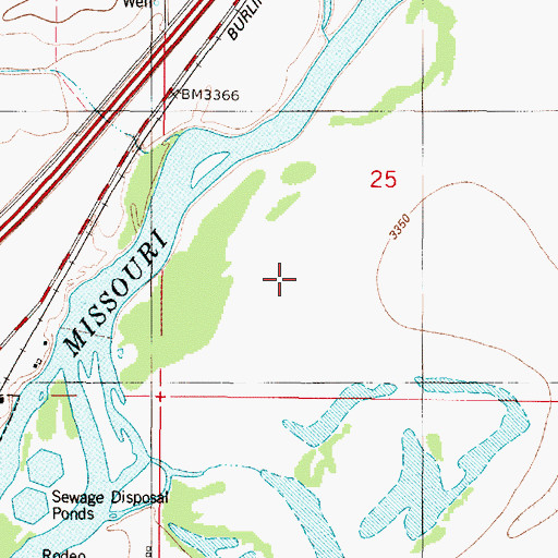 Topographic Map of Saint Clair Post Office (historical), MT