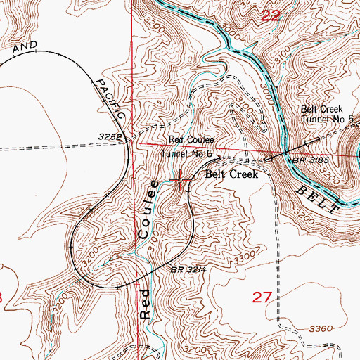 Topographic Map of Clingan (historical), MT
