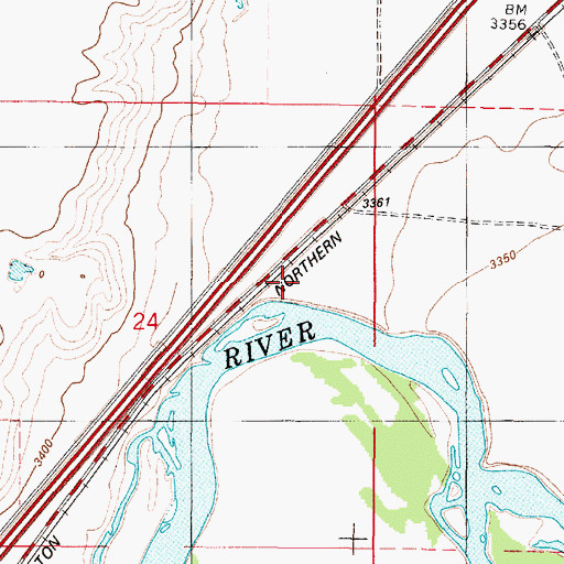 Topographic Map of Cascade Stock Yards (historical), MT