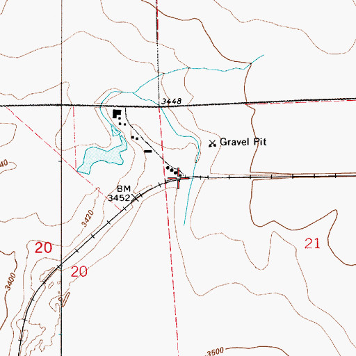 Topographic Map of Boveys Elevator Spur, MT