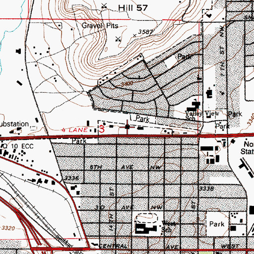 Topographic Map of Willard (historical), MT