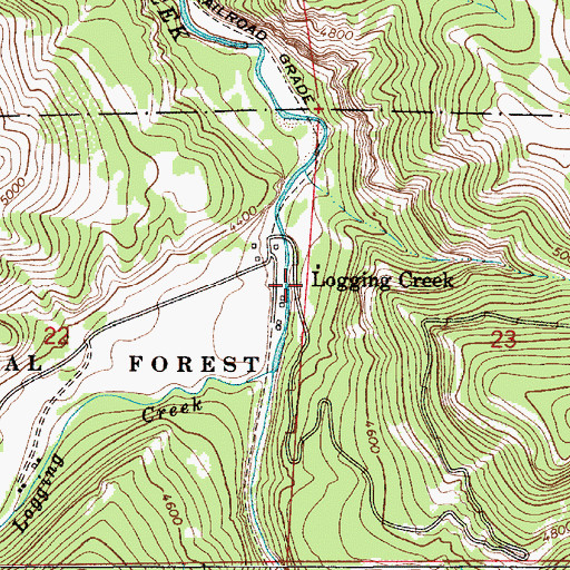 Topographic Map of Campsite Post Office (historical), MT