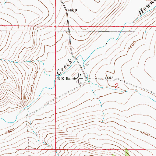 Topographic Map of Wallace Post Office (historical), MT