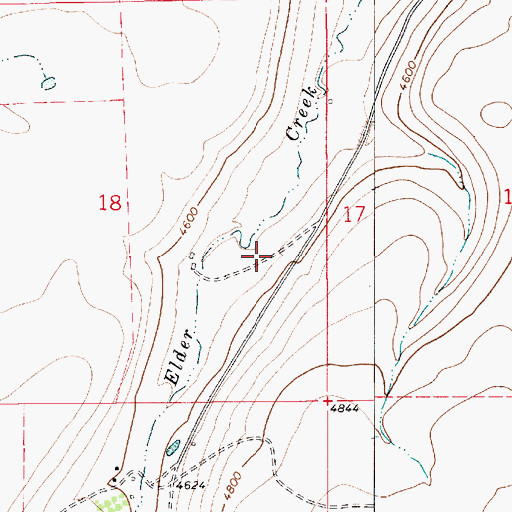 Topographic Map of Tiger Butte Post Office (historical), MT