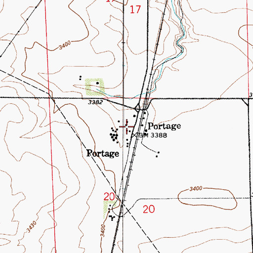 Topographic Map of Portage Post Office (historical), MT