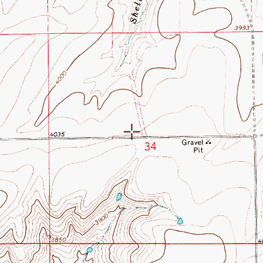 Topographic Map of Pleasant Valley Colony, MT