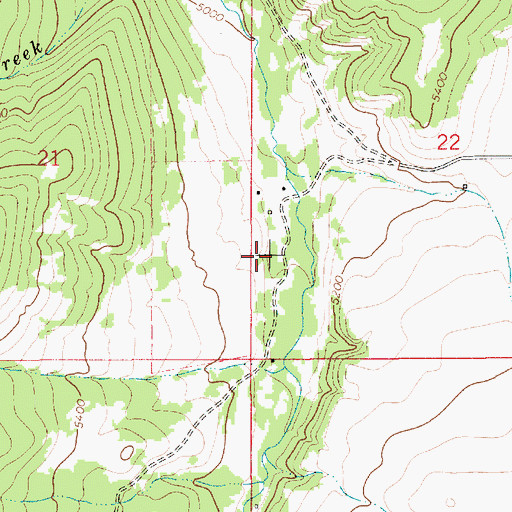 Topographic Map of Tillinghast (historical), MT