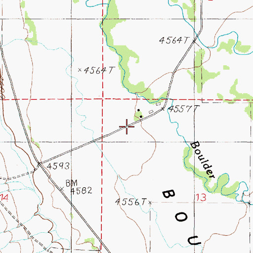 Topographic Map of Clagett Post Office (historical), MT