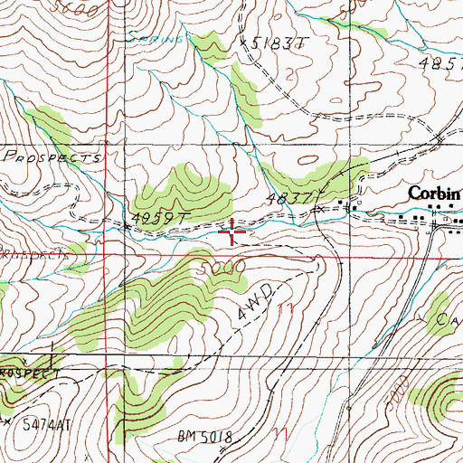 Topographic Map of Alta Post Office (historical), MT