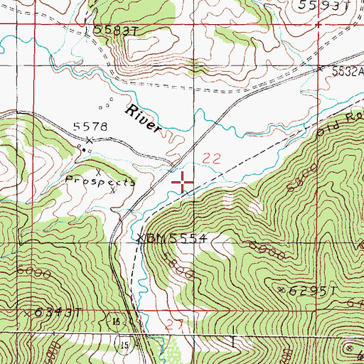 Topographic Map of Bernice Post Office (historical), MT
