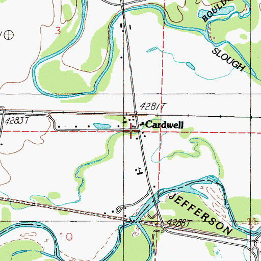 Topographic Map of Cardwell (historical), MT