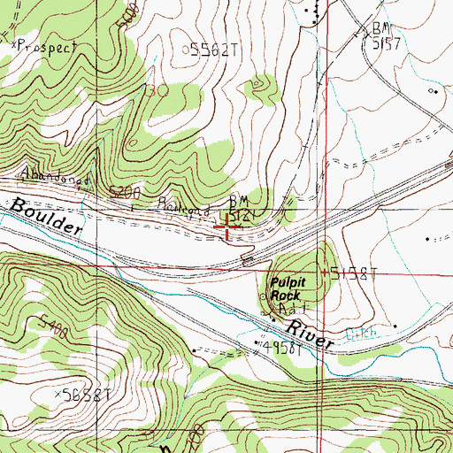 Topographic Map of Hyndman (historical), MT